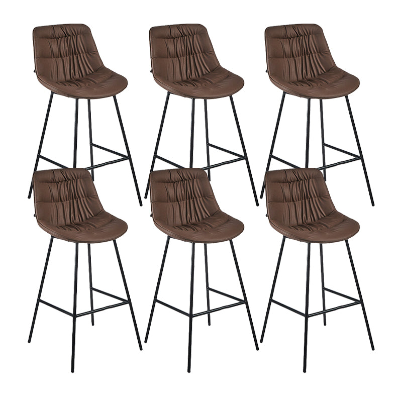 Industrial Bar-stool PU Leather Counter Bar Stool with Metal Legs