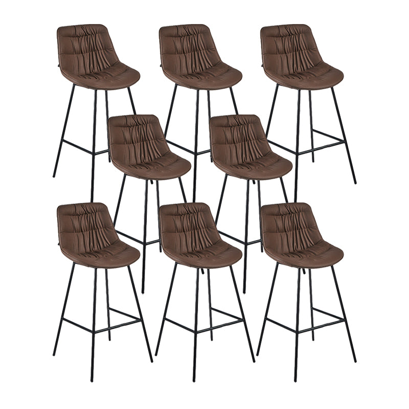 Industrial Bar-stool PU Leather Counter Bar Stool with Metal Legs