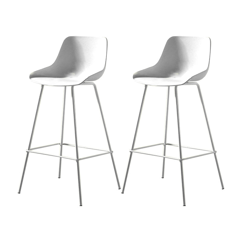 Contemporary Bar-stool Plastic Counter Bar Stool with Metal Legs for Home