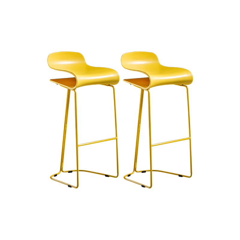 Contemporary Bar Stool Plastic Counter Bar Stool with Metal Legs