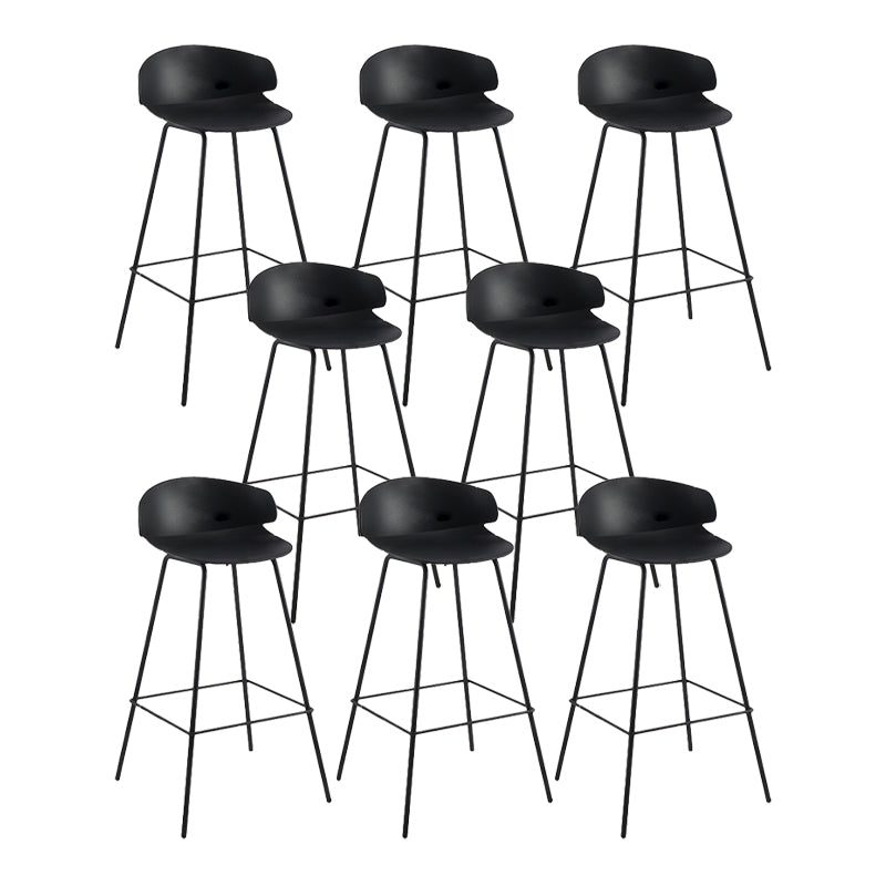 Contemporary Style Bar Stool Plastic Counter Bar Stool with Metal Legs