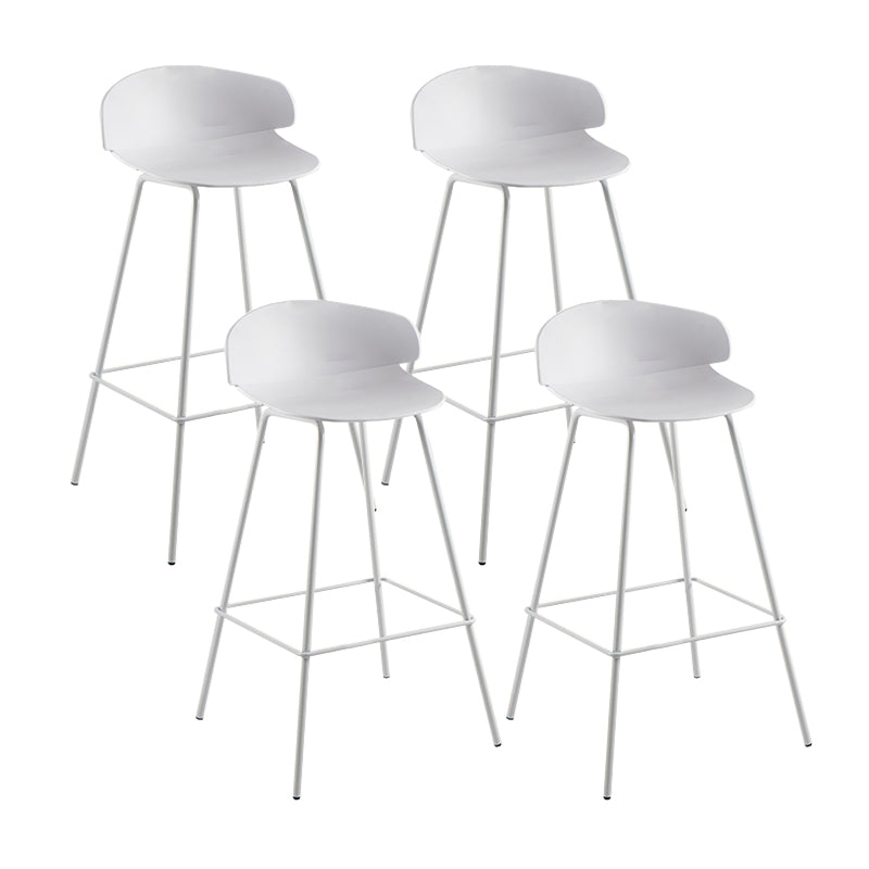 Contemporary Style Bar Stool Plastic Counter Bar Stool with Metal Legs