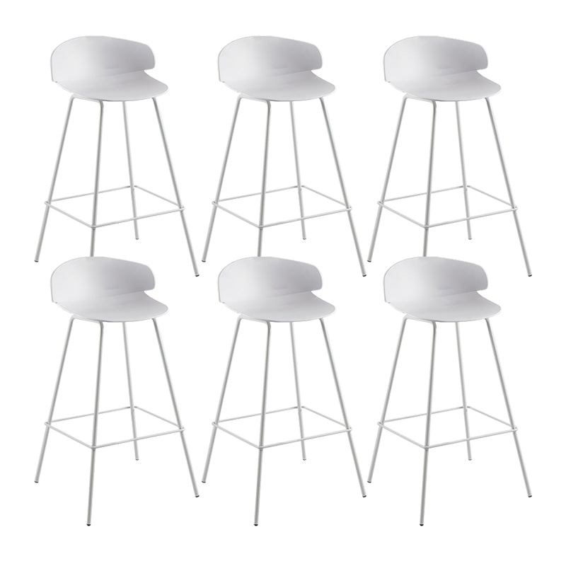 Contemporary Style Bar Stool Plastic Counter Bar Stool with Metal Legs