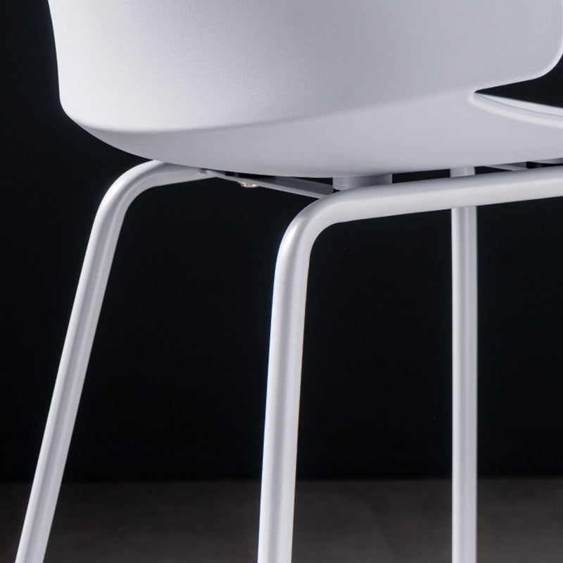 Contemporary Style Bar Stool Plastic Counter Bar Stool with Metal Legs