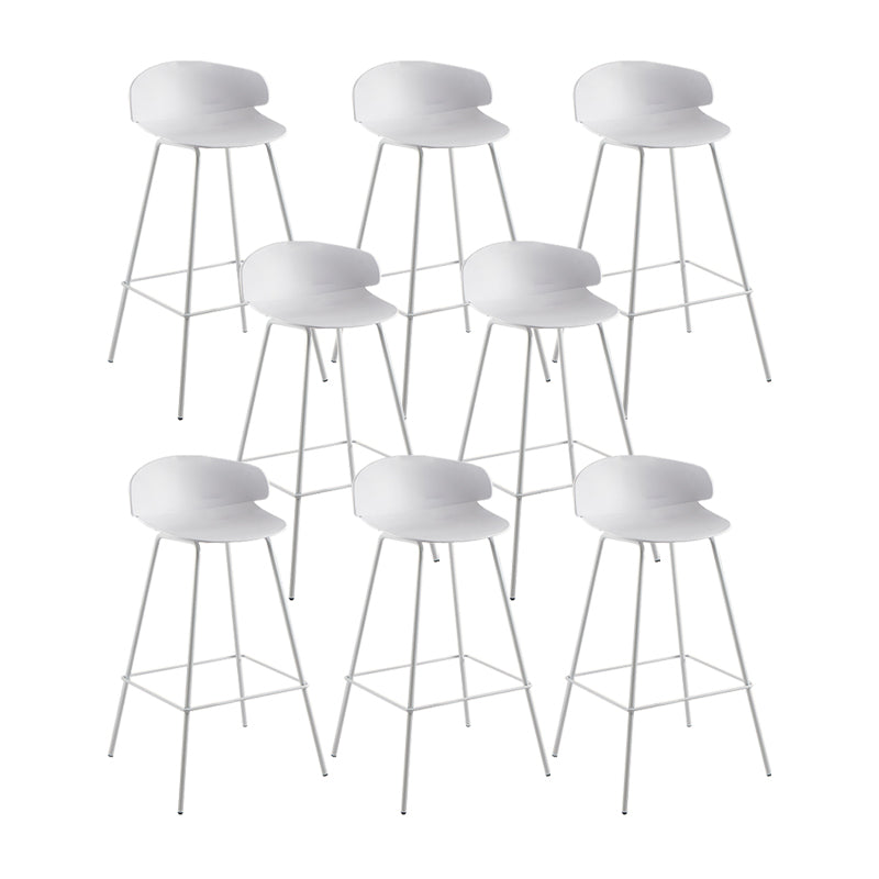 Contemporary Style Bar Stool Plastic Counter Bar Stool with Metal Legs