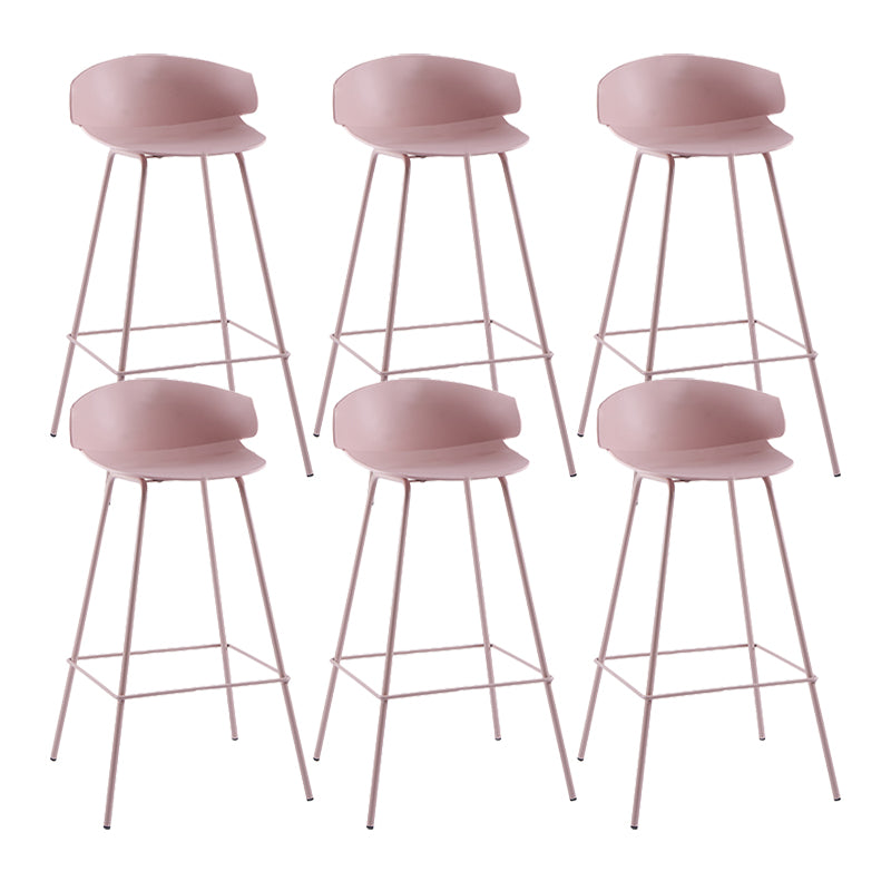 Contemporary Style Bar Stool Plastic Counter Bar Stool with Metal Legs
