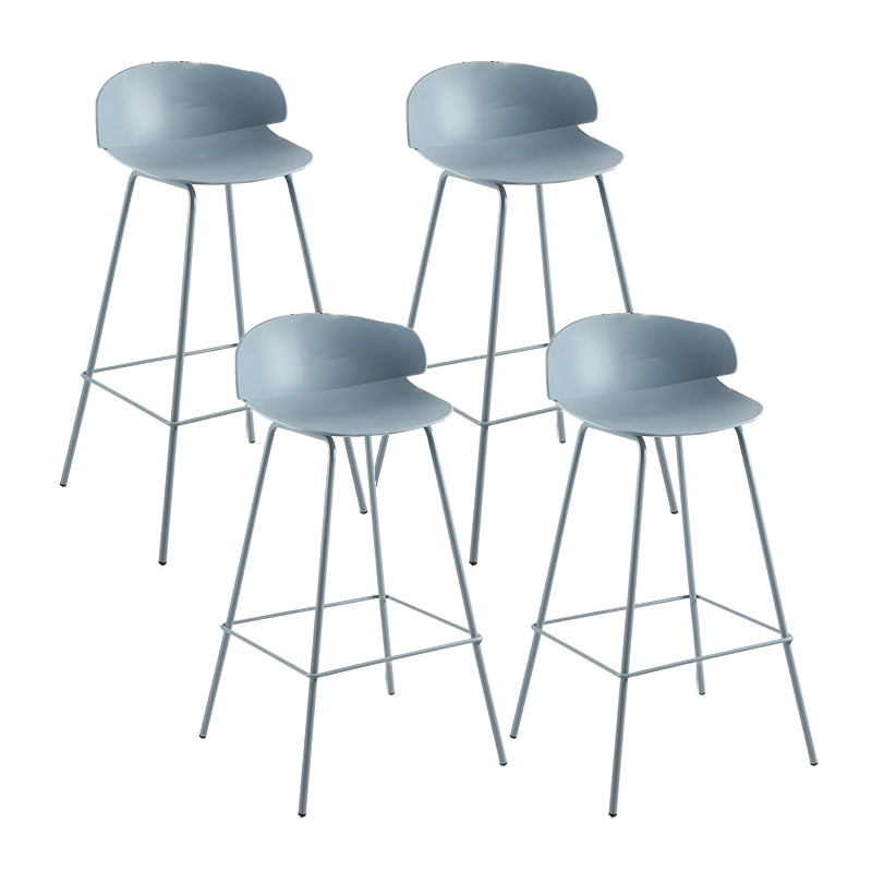 Contemporary Style Bar Stool Plastic Counter Bar Stool with Metal Legs