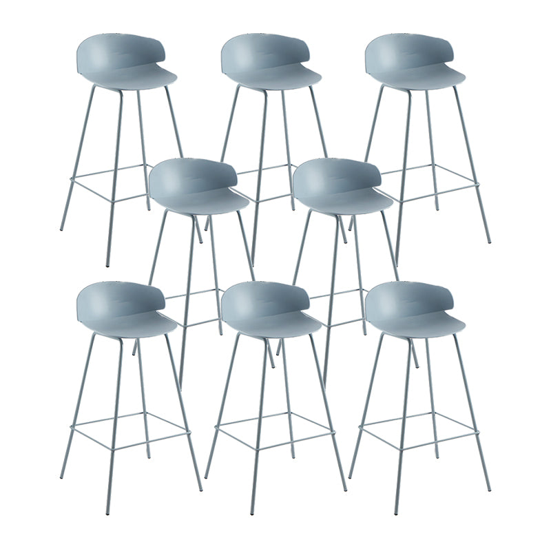 Contemporary Style Bar Stool Plastic Counter Bar Stool with Metal Legs