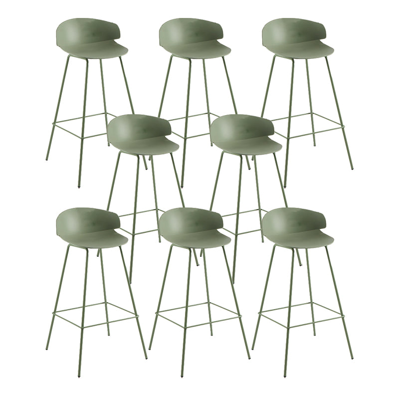 Contemporary Style Bar Stool Plastic Counter Bar Stool with Metal Legs