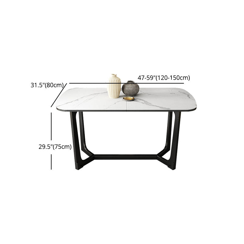 Modern 1/3/4 Pieces Scalable Dinette Set with Sintered Stone Ash Wood Dining Table Set