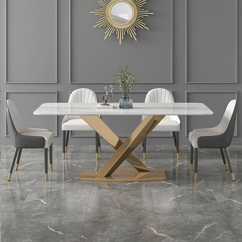 Glam Sintered Stone Dining Set 1/2/5/7 Pieces Dining Set for Dining Areas