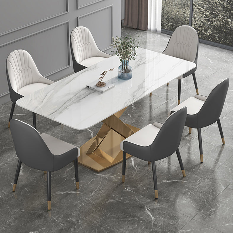 Glam Sintered Stone Dining Set 1/2/5/7 Pieces Dining Set for Dining Areas