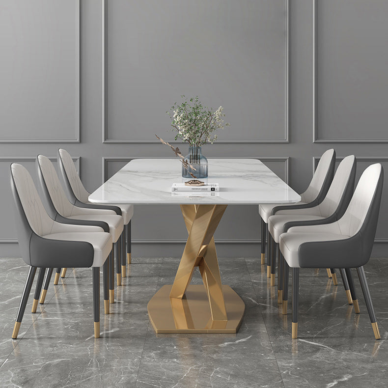 Glam Sintered Stone Dining Set 1/2/5/7 Pieces Dining Set for Dining Areas