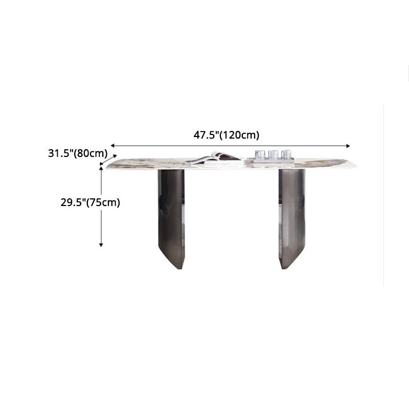 Modern Sintered Stone Top Dining Set Rectangle 1/4/5/7 Pieces Dining Room Table Set