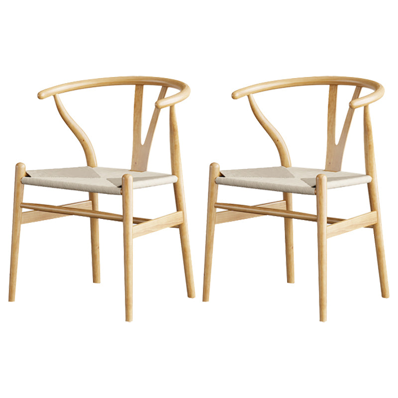 Modern Ash Wood Dinette Set 1/2/4/5 Pieces Rectangle Beige Dining Table Set