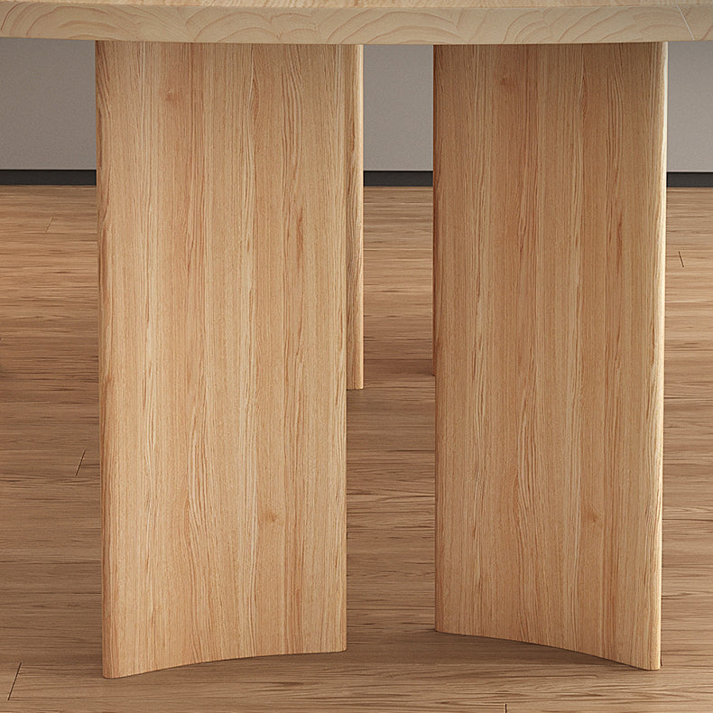 Modern Ash Wood Dinette Set 1/2/4/5 Pieces Rectangle Beige Dining Table Set