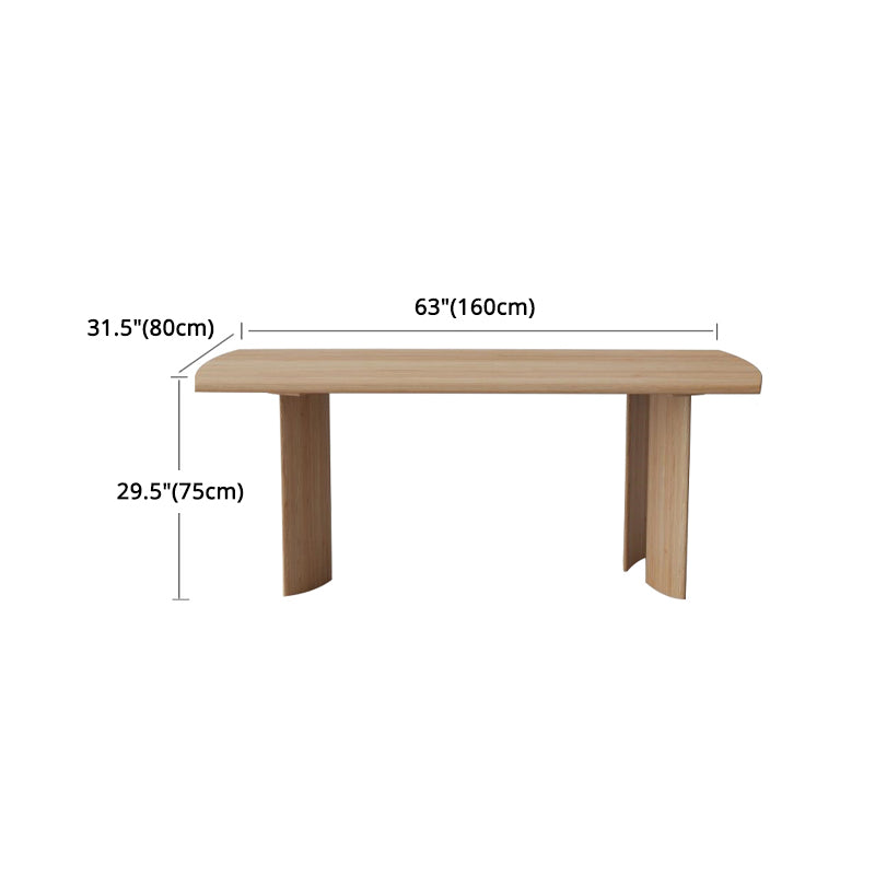 Modern Ash Wood Dinette Set 1/2/4/5 Pieces Rectangle Beige Dining Table Set