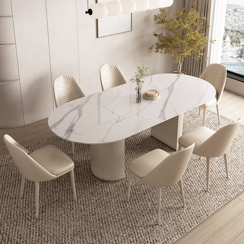 1/4/5/7 Pcs Dining Table Furniture Sintered Stone Dining Table Set