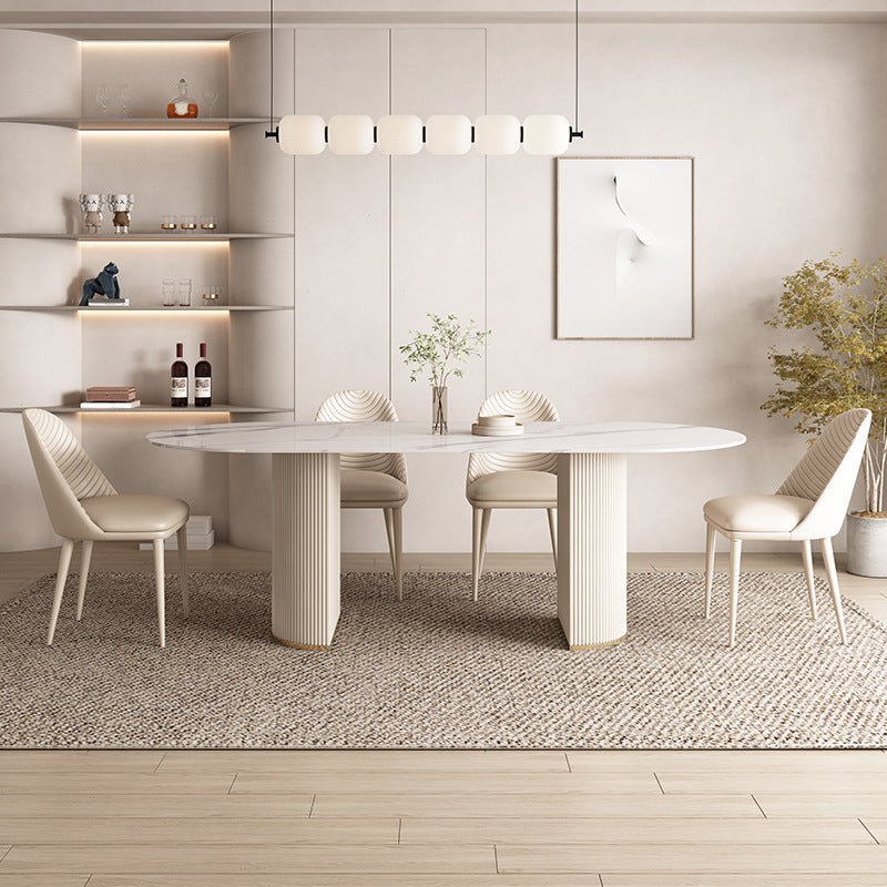 1/4/5/7 Pcs Dining Table Furniture Sintered Stone Dining Table Set