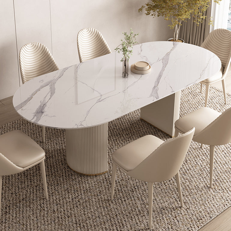 1/4/5/7 Pcs Dining Table Furniture Sintered Stone Dining Table Set