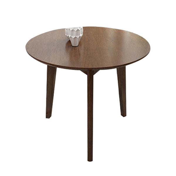 Modern Rubber Wood Dinette Set 1/2/4/5/7 Pieces Round Beige Dining Table Set