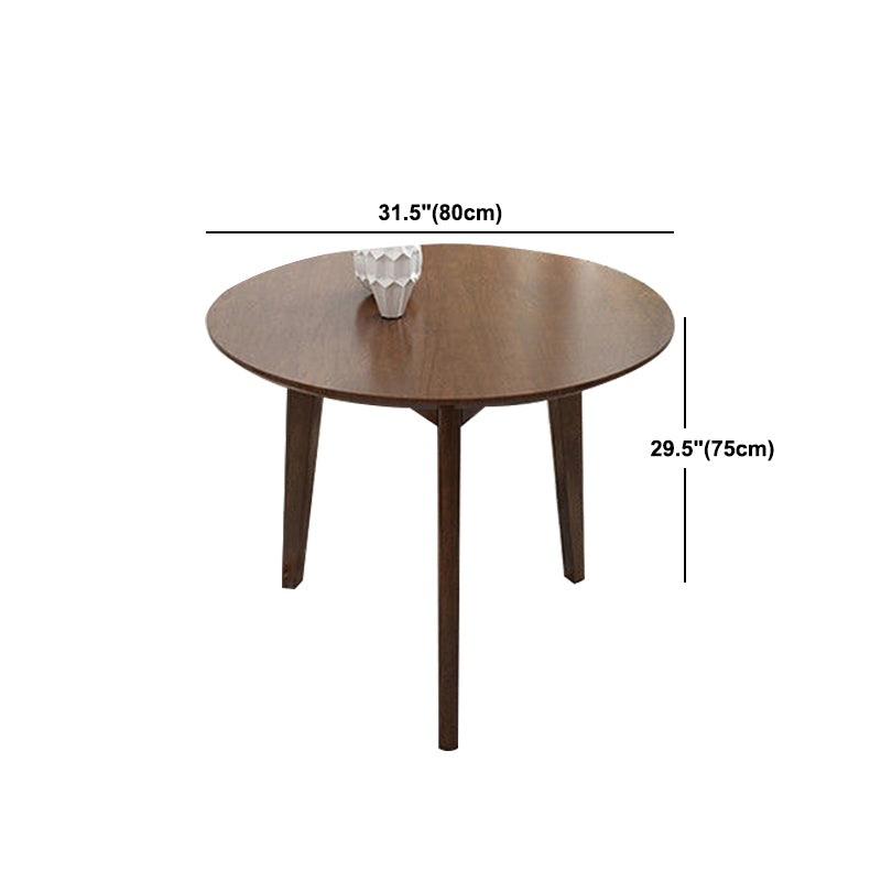 Modern Rubber Wood Dinette Set 1/2/4/5/7 Pieces Round Beige Dining Table Set