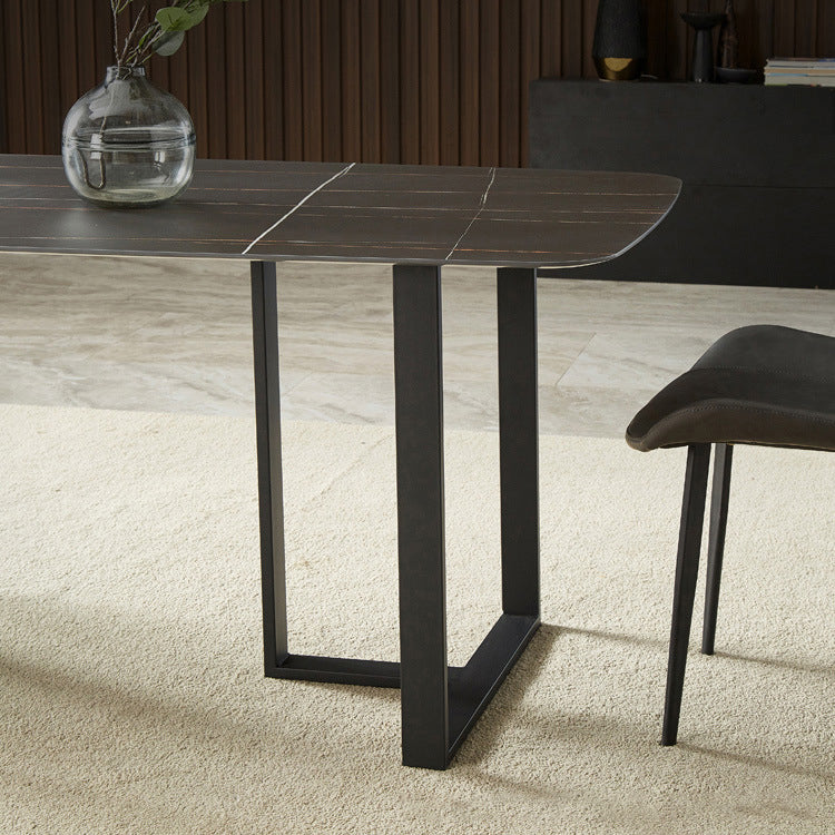 Modern Sintered Stone Dining Table Set Rectangle 1/2/5/7 Pieces Dining Set for Home Use
