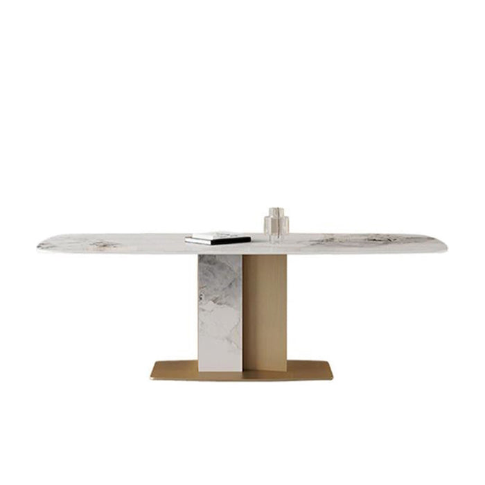 Luxury Sintered Stone Top Dining Set Rectangle 1/2/5/7 Pieces Kitchen Table with Chairs
