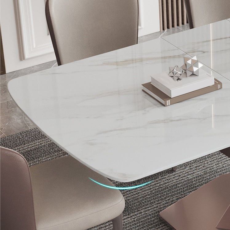 Modern Rectangle Sintered Stone Dining Table Set 1/4/5/6/7 Pieces Dining Set for Home Use
