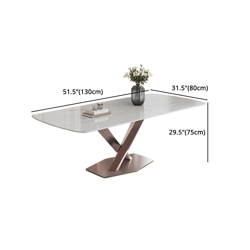 Modern Rectangle Sintered Stone Dining Table Set 1/4/5/6/7 Pieces Dining Set for Home Use