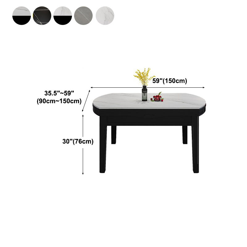 Modern Round Pedestal Dining Table Matte Finish Solid Wood Extendable Dining Table