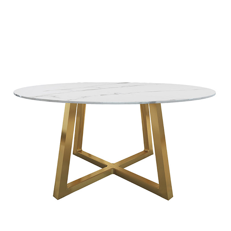 Modern Sintered Stone Dining Table Round Dinner Room Table for Dining Room