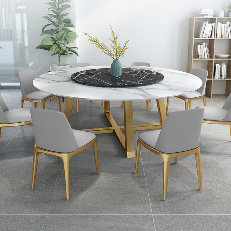 Modern Sintered Stone Dining Table Round Dinner Room Table for Dining Room