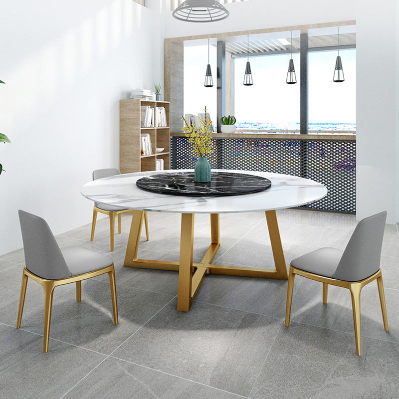 Modern Sintered Stone Dining Table Round Dinner Room Table for Dining Room