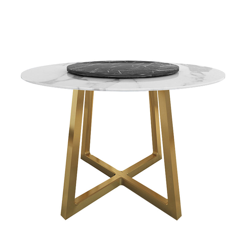 Modern Sintered Stone Dining Table Round Dinner Room Table for Dining Room
