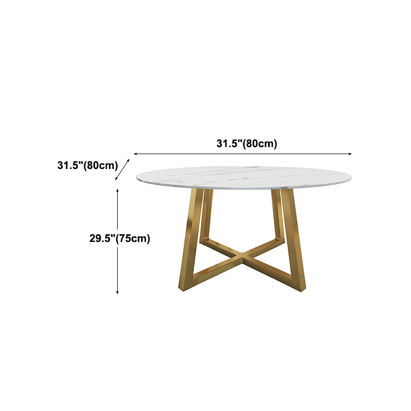 Modern Sintered Stone Dining Table Round Dinner Room Table for Dining Room