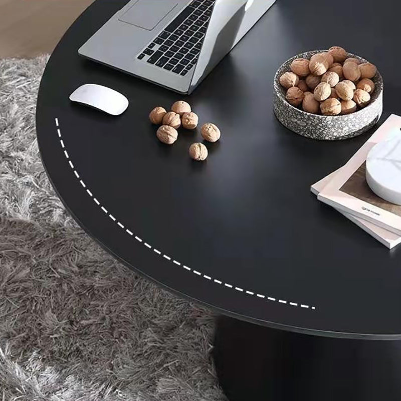 Metal Modern Style Round Dining Table Sintered Stone Top Table for Dining Room