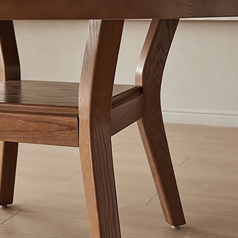 Modern Dining Round Table Dining Sintered Stone Table for Restaurant with Wood Legs