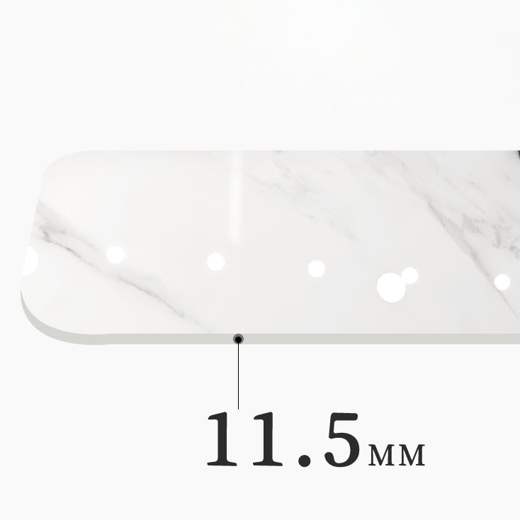 Mesa blanca industrial para restaurante Mesa de comedor rectangular con 4 patas de metal