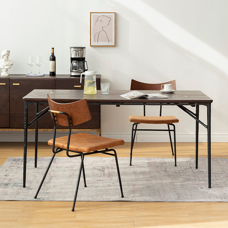 Rectangle Oak Solid Wood Furniture Luxury Style Dining Room Collection