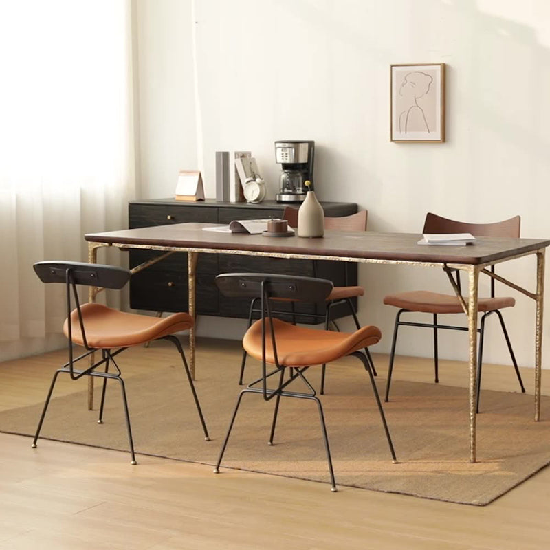 Rectangle Oak Solid Wood Furniture Luxury Style Dining Room Collection