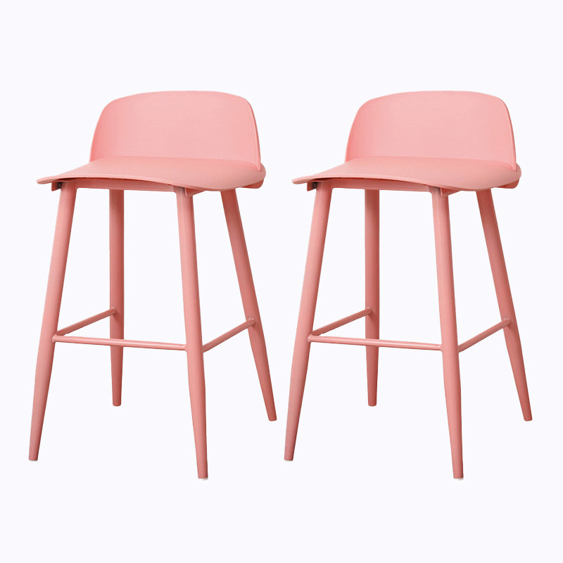 Coffee Shop Footrest Scandinavian Stool Matte Finish Plastic Barstool