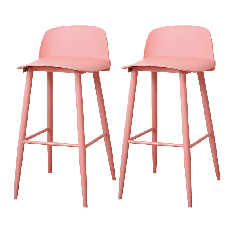 Coffee Shop Footrest Scandinavian Stool Matte Finish Plastic Barstool