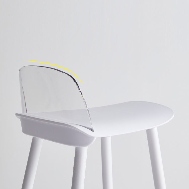 Coffee Shop Footrest Scandinavian Stool Matte Finish Plastic Barstool