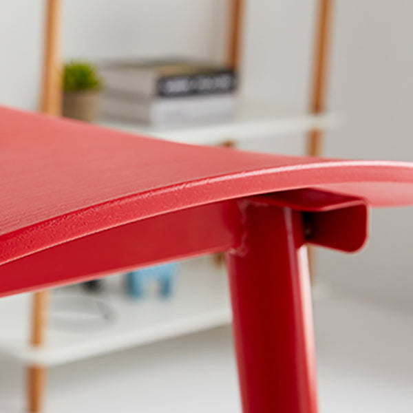 Coffee Shop Footrest Scandinavian Stool Matte Finish Plastic Barstool