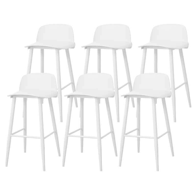Coffee Shop Footrest Scandinavian Stool Matte Finish Plastic Barstool