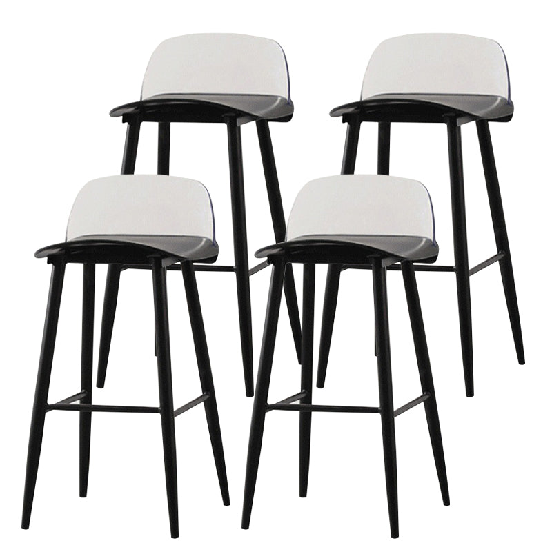 Coffee Shop Footrest Scandinavian Stool Matte Finish Plastic Barstool