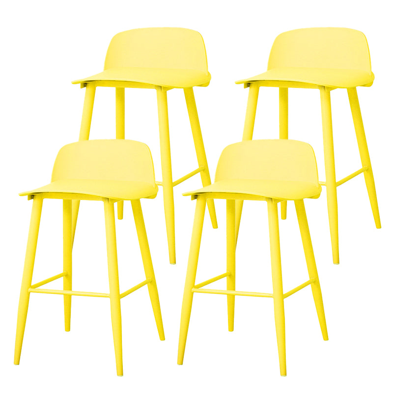 Coffee Shop Footrest Scandinavian Stool Matte Finish Plastic Barstool