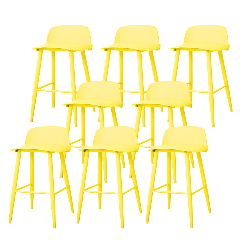 Coffee Shop Footrest Scandinavian Stool Matte Finish Plastic Barstool
