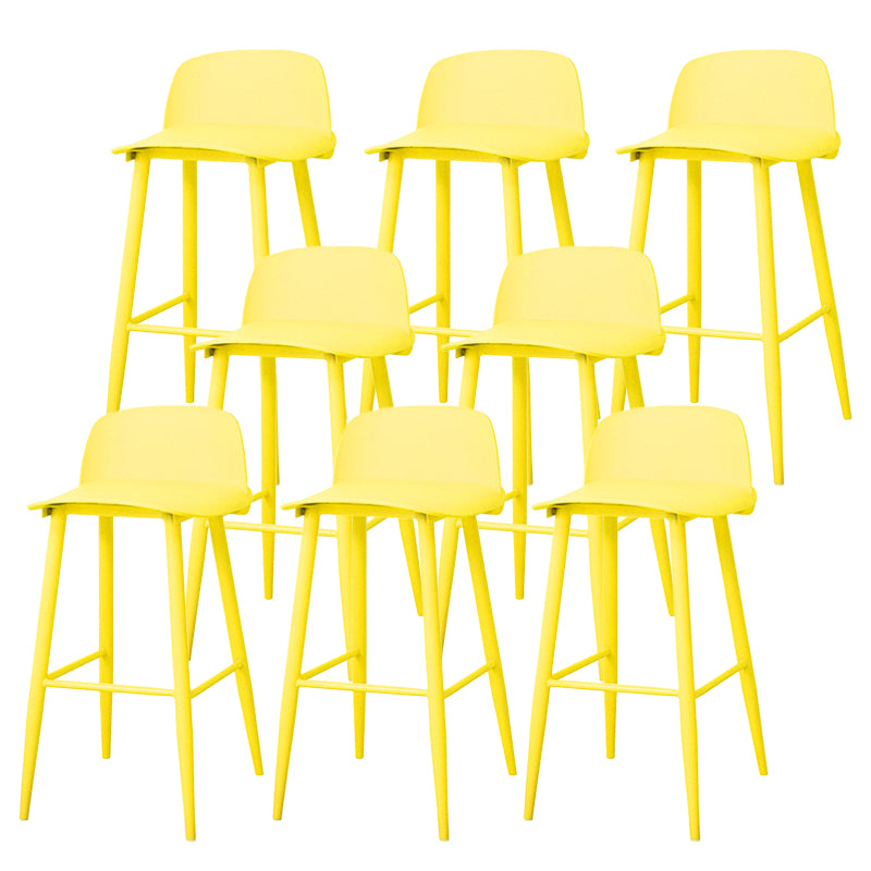 Coffee Shop Footrest Scandinavian Stool Matte Finish Plastic Barstool
